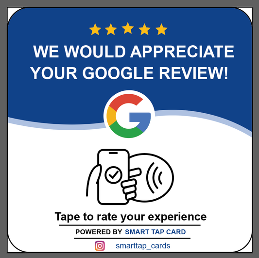 {Bundle 5 Tags} NFC Tag for Google Review (English)