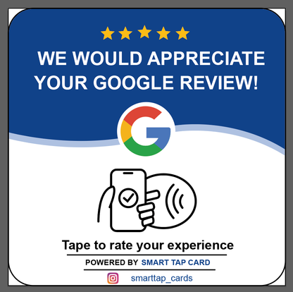 {Bundle 5 Tags} NFC Tag for Google Review (English)